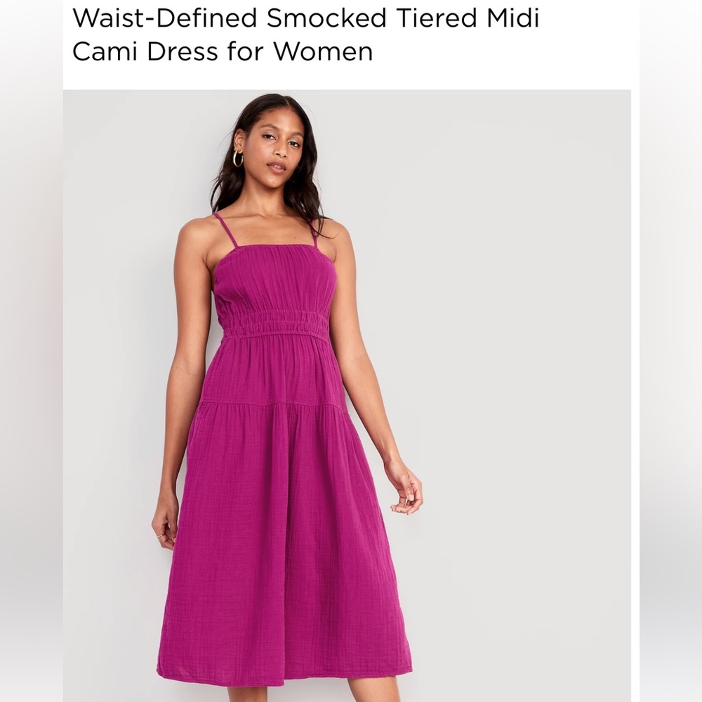 NWT Waist Defined Linen Old Navy Dress